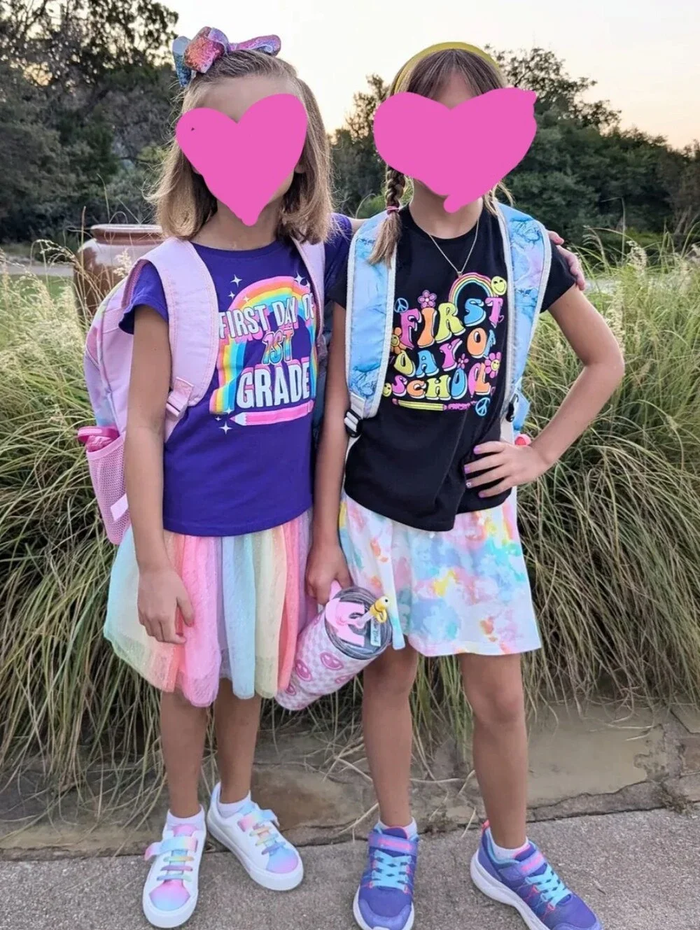 7/8 first day of 1st grade shirt children's place rainbow